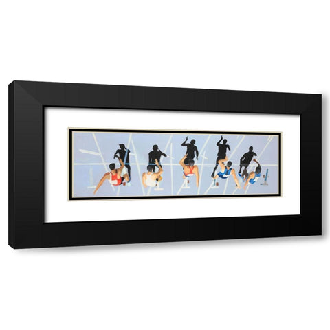 On your marks, get set, go! Black Modern Wood Framed Art Print with Double Matting by Atelier B Art Studio