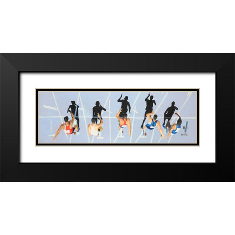 On your marks, get set, go! Black Modern Wood Framed Art Print with Double Matting by Atelier B Art Studio