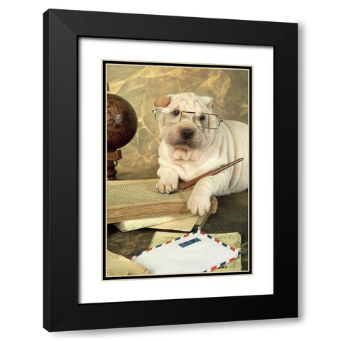 I ll write you Black Modern Wood Framed Art Print with Double Matting by Hoenderkamp, Patrick