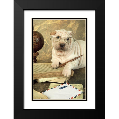 I ll write you Black Modern Wood Framed Art Print with Double Matting by Hoenderkamp, Patrick