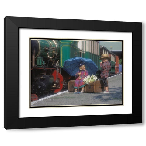 Goodbye Black Modern Wood Framed Art Print with Double Matting by Hoenderkamp, Patrick