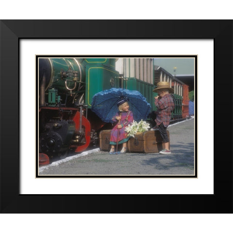 Goodbye Black Modern Wood Framed Art Print with Double Matting by Hoenderkamp, Patrick