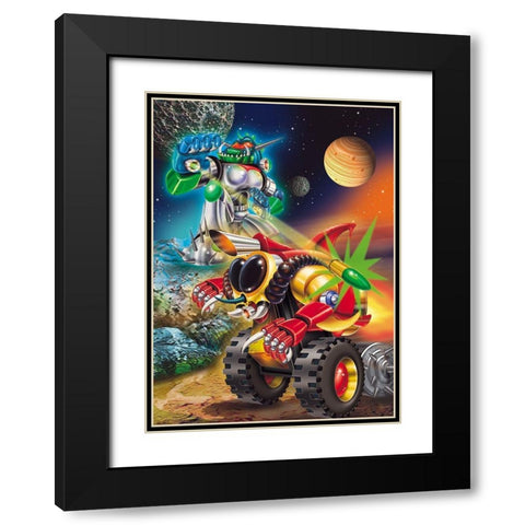 Space Black Modern Wood Framed Art Print with Double Matting by Hoenderkamp, Patrick
