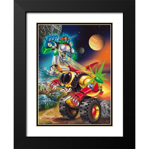 Space Black Modern Wood Framed Art Print with Double Matting by Hoenderkamp, Patrick
