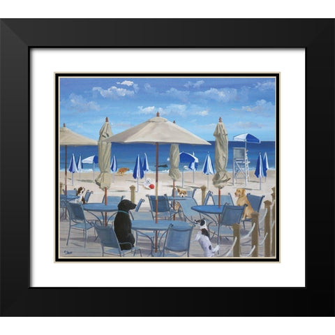 Beach Club Tails II Black Modern Wood Framed Art Print with Double Matting by Saxe, Carol