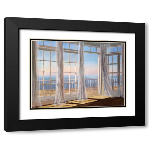 Morning Breeze Black Modern Wood Framed Art Print with Double Matting by Saxe, Carol
