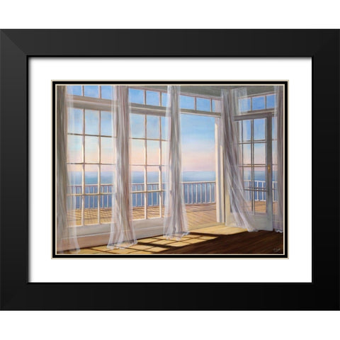 Morning Breeze Black Modern Wood Framed Art Print with Double Matting by Saxe, Carol
