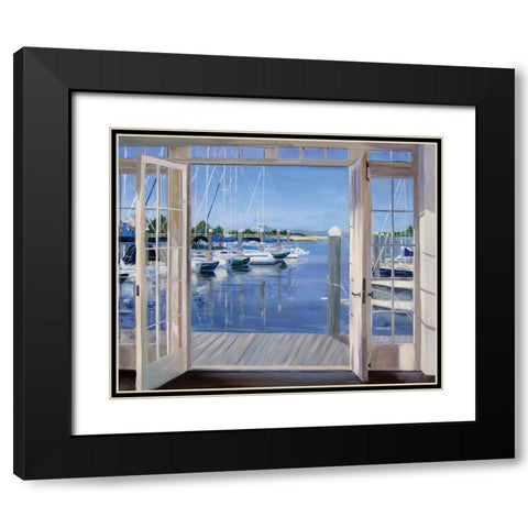Reflections, Marina Mill Creek Black Modern Wood Framed Art Print with Double Matting by Saxe, Carol