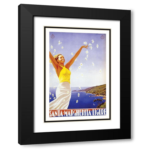 Santa Margherita Black Modern Wood Framed Art Print with Double Matting by Migliorati, Viero