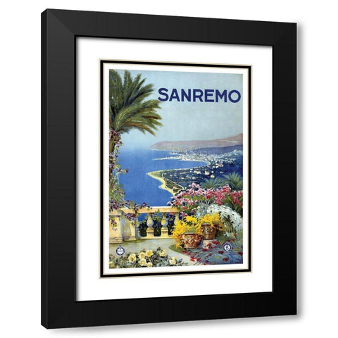 Sanremo Black Modern Wood Framed Art Print with Double Matting by Graeve, Barabino E