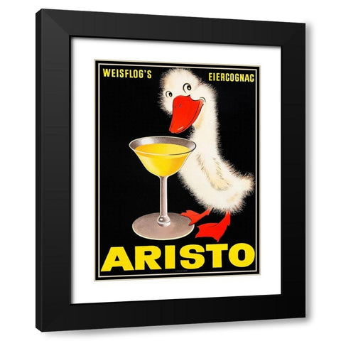 Aristo Cognac, 1957 Black Modern Wood Framed Art Print with Double Matting by Anonymous