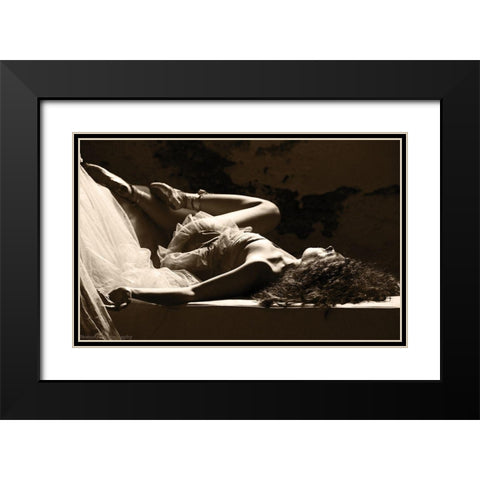 After the Ballet II. Black Modern Wood Framed Art Print with Double Matting by Sipos, Judit