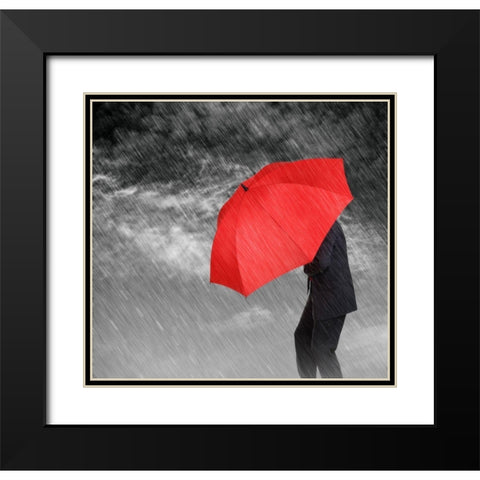 Weathering the Storm Black Modern Wood Framed Art Print with Double Matting by Anonymous