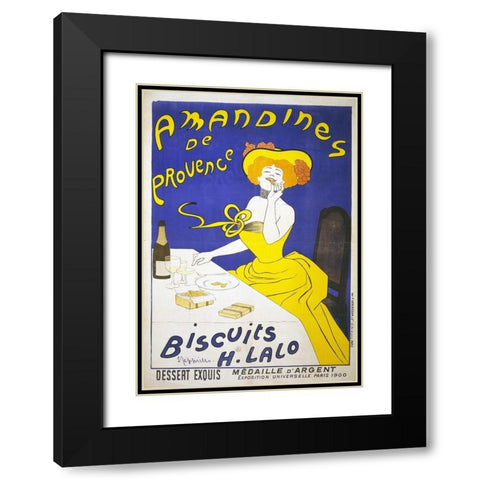 Wine and Amandines Black Modern Wood Framed Art Print with Double Matting by Cappiello, Leonetto
