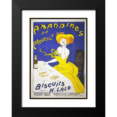 Wine and Amandines Black Modern Wood Framed Art Print with Double Matting by Cappiello, Leonetto