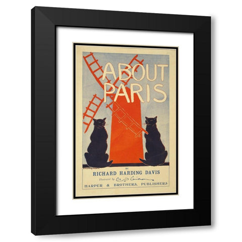 About Paris Black Modern Wood Framed Art Print with Double Matting by Gibson, Charles Dana