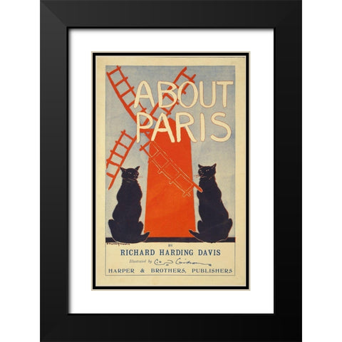 About Paris Black Modern Wood Framed Art Print with Double Matting by Gibson, Charles Dana
