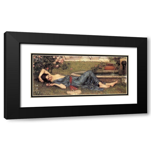 Sweet Summer Black Modern Wood Framed Art Print with Double Matting by Waterhouse, J. W.