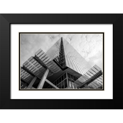 The Shard,London Black Modern Wood Framed Art Print with Double Matting by Raffoul,John