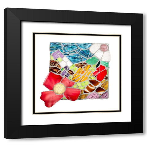 Flowers in the Storm Black Modern Wood Framed Art Print with Double Matting by Mandell, Jonathan
