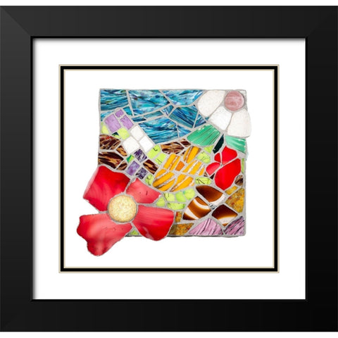 Flowers in the Storm Black Modern Wood Framed Art Print with Double Matting by Mandell, Jonathan
