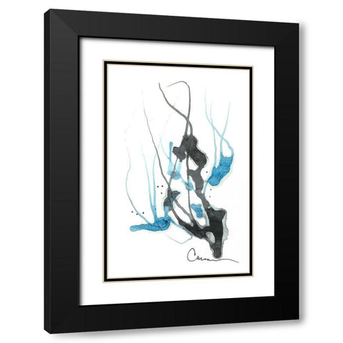 Sea Flower I Black Modern Wood Framed Art Print with Double Matting by Carroccio, Lisa