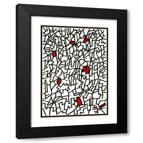 Hungarian Wedding Music Black Modern Wood Framed Art Print with Double Matting by Carroccio, Lisa