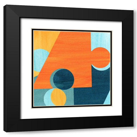 Pattern Contrasts Black Modern Wood Framed Art Print with Double Matting by Inuit