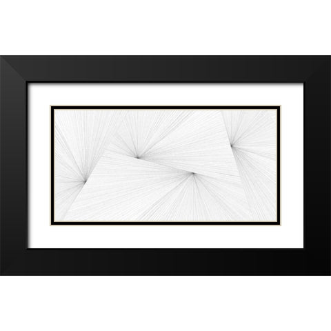 LinearTouches Black Modern Wood Framed Art Print with Double Matting by Inuit
