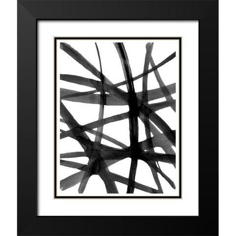 Construction Black Modern Wood Framed Art Print with Double Matting by Inuit