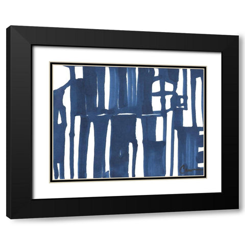 Denim Black Modern Wood Framed Art Print with Double Matting by Carroccio, Lisa