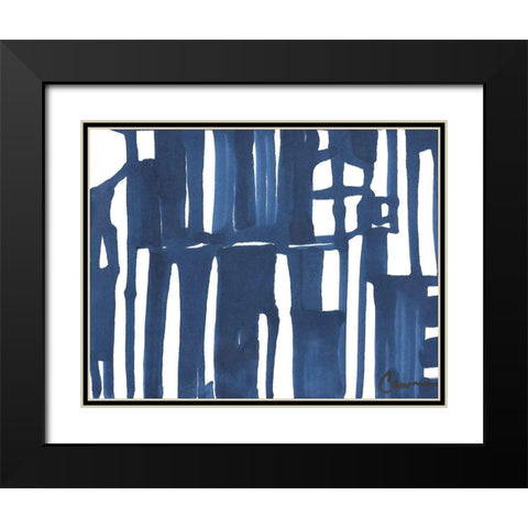 Denim Black Modern Wood Framed Art Print with Double Matting by Carroccio, Lisa