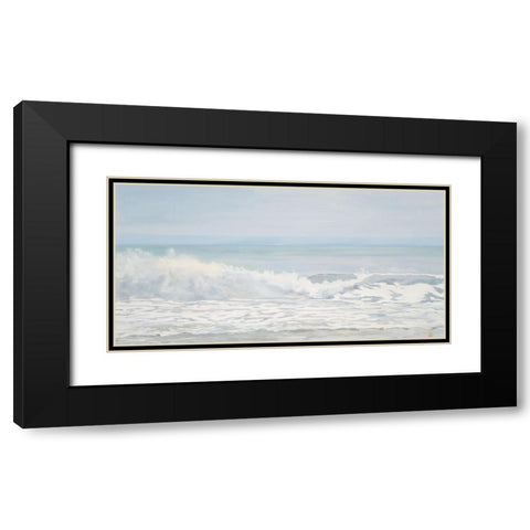 Silver Wave Black Modern Wood Framed Art Print with Double Matting by Casey, Anderson