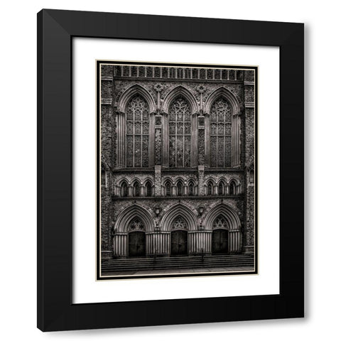 Toronto Church Black Modern Wood Framed Art Print with Double Matting by Carson, Brian