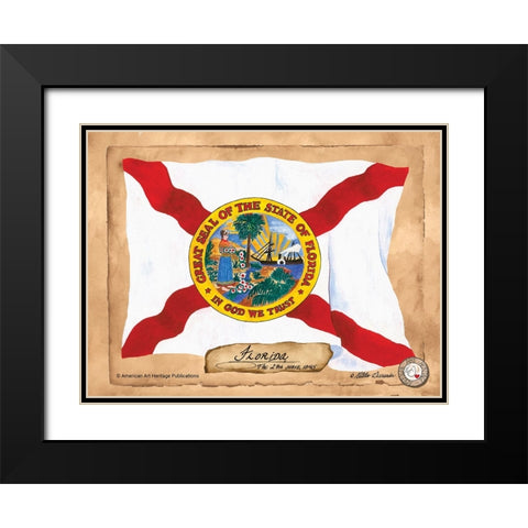 Florida-Solo with background Black Modern Wood Framed Art Print with Double Matting by Alexander, Natalie