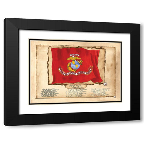 Marines Faithfull Black Modern Wood Framed Art Print with Double Matting by Alexander, Natalie