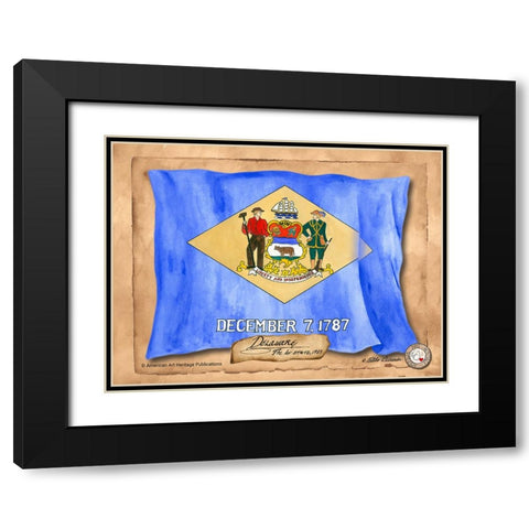 Delaware-Solo with background Black Modern Wood Framed Art Print with Double Matting by Alexander, Natalie