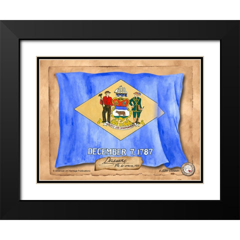Delaware-Solo with background Black Modern Wood Framed Art Print with Double Matting by Alexander, Natalie