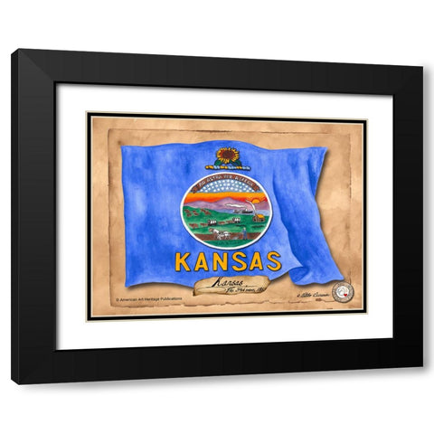 Kansas-Solo with background Black Modern Wood Framed Art Print with Double Matting by Alexander, Natalie