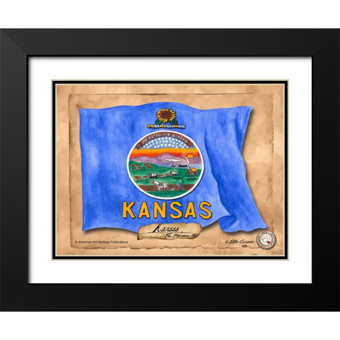 Kansas-Solo with background Black Modern Wood Framed Art Print with Double Matting by Alexander, Natalie