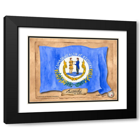 Kentucky-Solo with background Black Modern Wood Framed Art Print with Double Matting by Alexander, Natalie