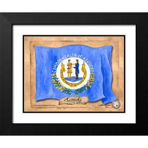 Kentucky-Solo with background Black Modern Wood Framed Art Print with Double Matting by Alexander, Natalie