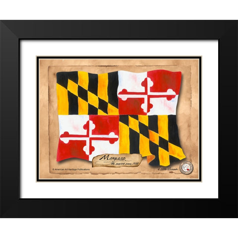 Maryland-Solo with background Black Modern Wood Framed Art Print with Double Matting by Alexander, Natalie