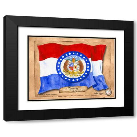 Missouri-Solo with background Black Modern Wood Framed Art Print with Double Matting by Alexander, Natalie