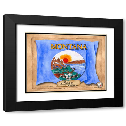 Montana-Solo with background Black Modern Wood Framed Art Print with Double Matting by Alexander, Natalie