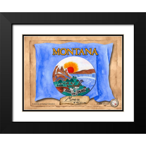 Montana-Solo with background Black Modern Wood Framed Art Print with Double Matting by Alexander, Natalie