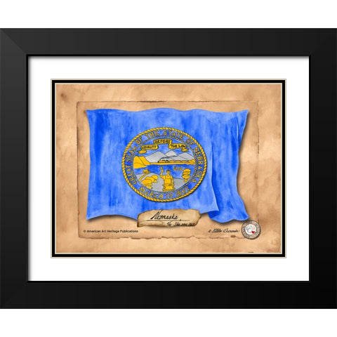 Nebraska-Solo with background Black Modern Wood Framed Art Print with Double Matting by Alexander, Natalie