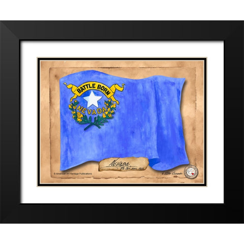 Nevada-Solo with background Black Modern Wood Framed Art Print with Double Matting by Alexander, Natalie