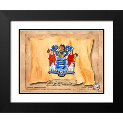 New Jersey-Solo with background Black Modern Wood Framed Art Print with Double Matting by Alexander, Natalie