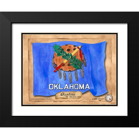 Oklahoma-Solo with background Black Modern Wood Framed Art Print with Double Matting by Alexander, Natalie